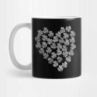 St Patricks Day Shamrock Heart Mug